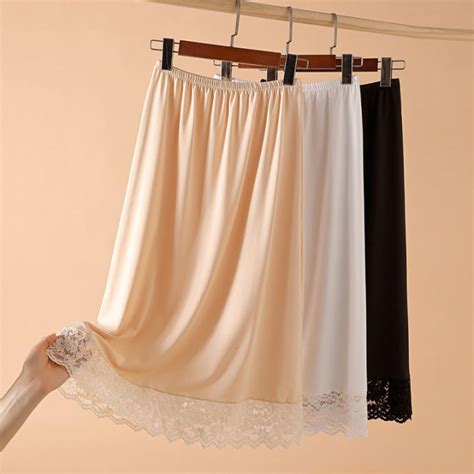 Basic Underskirt Modal Female Half Length Skirt Lace Slip Innerwear