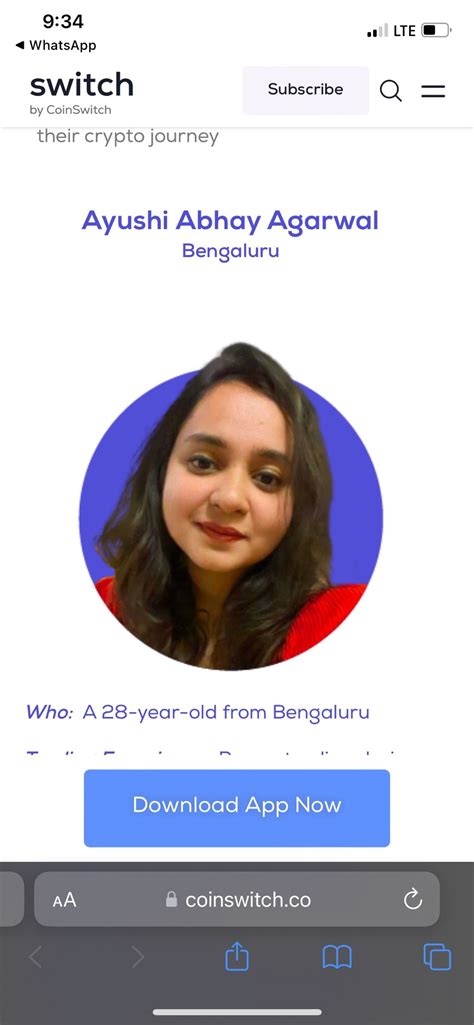 Ayushi Agrawal On Linkedin Told You So 😉 I Was Interviewed By The Coinswitch Team In October 2023