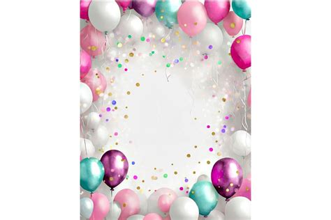 Birthday Balloons Frame Graphic by ArtMix · Creative Fabrica