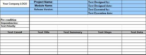 Test Case Template Excel