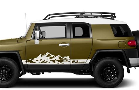 Toyota Fj Cruiser Mountains Side Trim Strobe Stripes Vinyl Decal