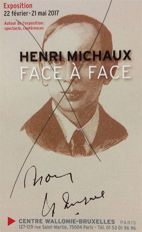 Expo Artiste Du Xx ème Siècle Henri Michaux Face à Face Actuart By