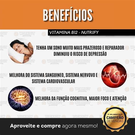 Vitamina B12 Metilcobalamina 414 60caps Nutrify Original Nf