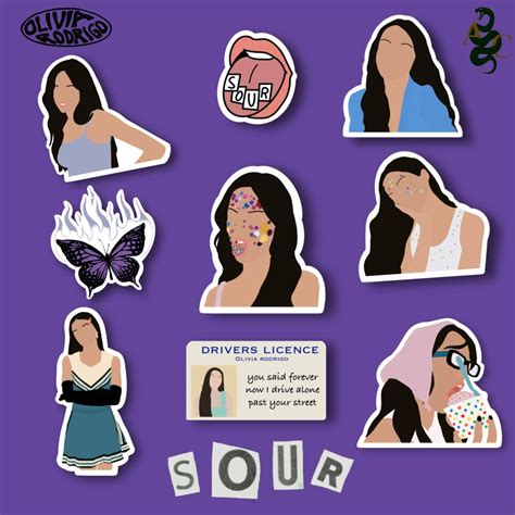 Olivia Rodrigo Sour Inspired Stickers Etsy