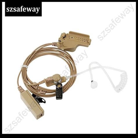 Fbi Body Color Surveillance Kit Earpiece Headset Mic For Motorola