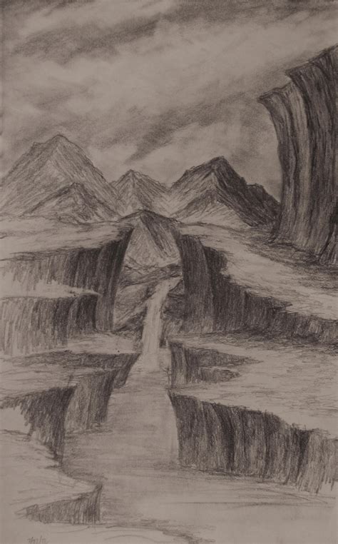 Sketch: The Big Cliffs by TylersArtShack on DeviantArt