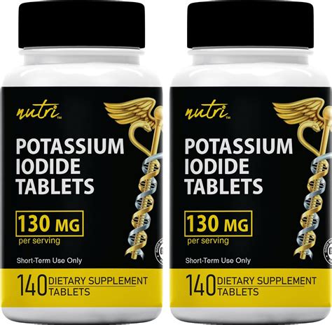 Potassium Iodide Tablets 2 Pack 130mg 280 Tablets EXP 10 2032