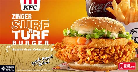 TERHAD Nikmati Kelazatan KFC Zinger Surf N Turf Burger Dengan