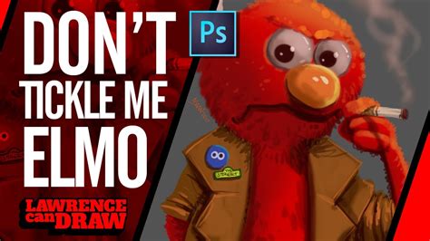 How To Draw Dont Tickle Me Elmo Photoshop Speed Paint Youtube