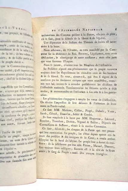 PROCES VERBAL DE L ASSEMBLÉE Nationale Paris 1792 EUR 90 00 PicClick FR