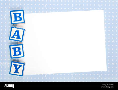 Baby Boy Announcement Blank