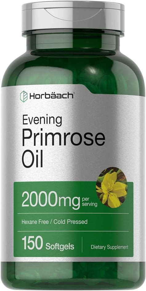 Evening Primrose Oil Capsules 2000mg 150 Softgels Hexane Free By