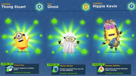 Minion Rush Thong Stuart And Ghost And Hippie Kevin Minions Upgrade Level Up Costumes Gameplay