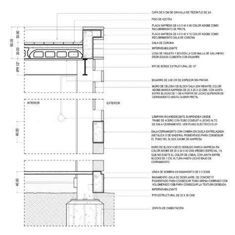 An Architectural Drawing Showing The Details Of A Building