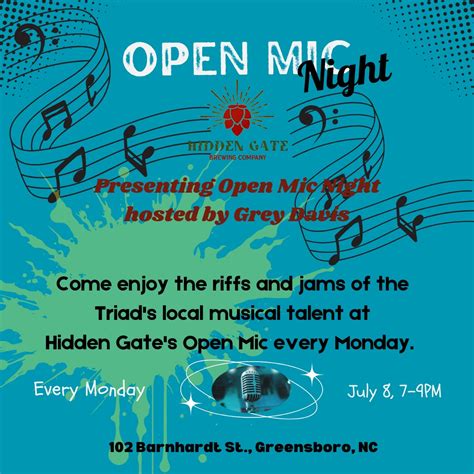 Open Mic Night - Open Mic Night at Hidden Gate - Eventeny