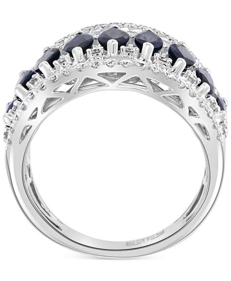 Effy Collection Effy® Sapphire 2 12 Ct Tw And Diamond 1 Ct Tw Ring In 14k White Gold