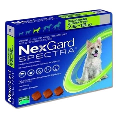 Nexgard Spectra Antiparasitario Para Perro 7 6 A 15 Kg 1 Tableta Rappi