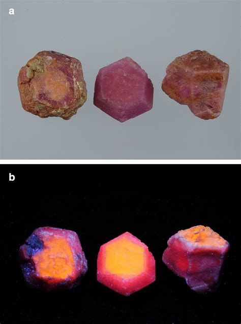 Corundum Crystals From North Macedonia A Showing Orange And Red