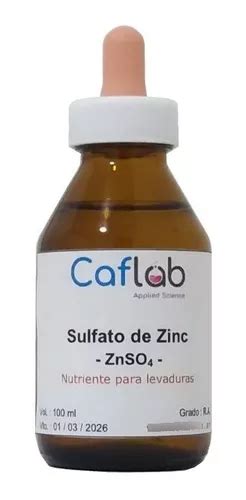 Sulfato De Zinc 1 000 Ml 180 000 L Cerveza Caflab En Venta En