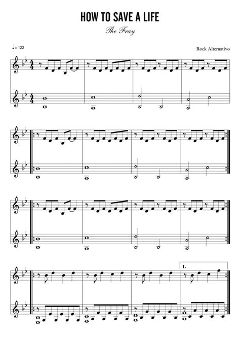 The Fray How To Save A Life Piano Sheet Music