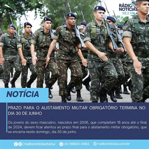 Prazo Para O Alistamento Militar Obrigat Rio Termina No Dia De Junho