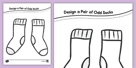 Design A Pair Of Odd Socks Teacher Made Twinkl