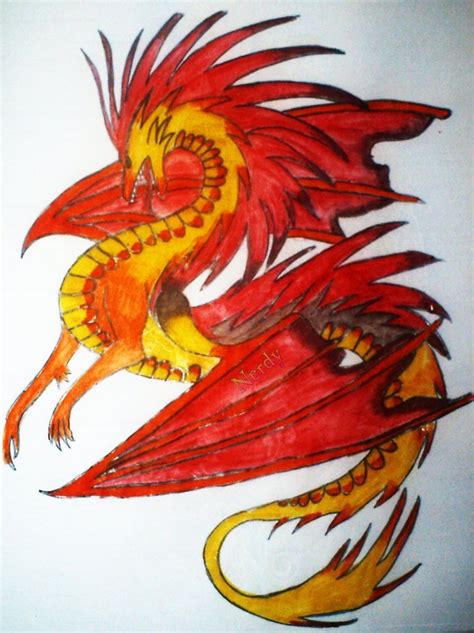 Fire Dragon Drawing at GetDrawings | Free download