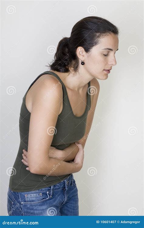 Stomach Ache Woman Stock Image Image Of Torso Weakness