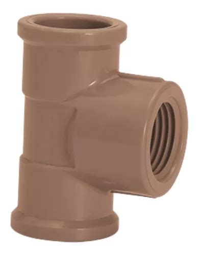 Te Soldável Roscável Água Fria Pvc Marrom 3 4 25mm Amanco