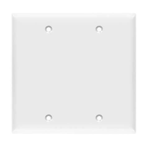 Blank Cover Two Gang Wall Plate Enerlites