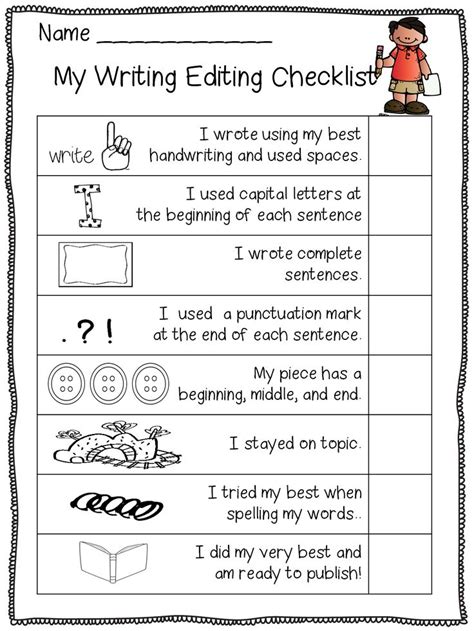 4th Grade Editing Checklist