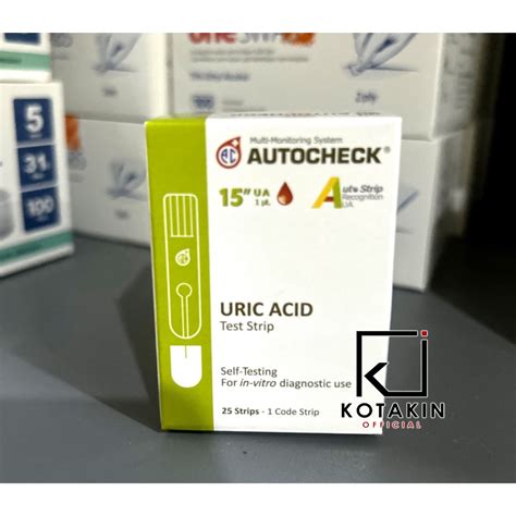 Jual Strip Autocheck Asam Urat Uric Acid Isi 25pcs Shopee Indonesia