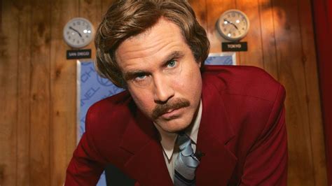 ferrell revives ron burgundy    glass case  emotion