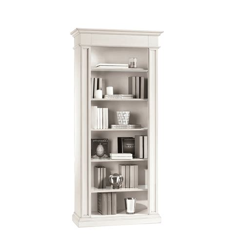 Libreria Classica Ripiani Laccata Bianco Opaco W L