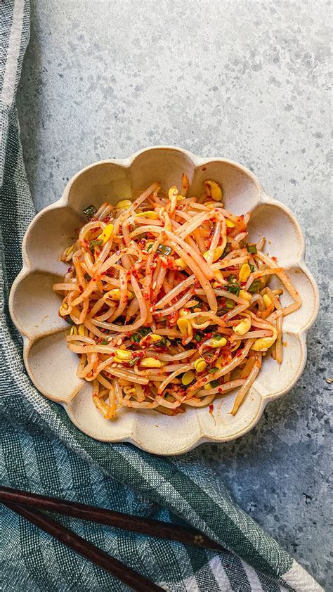 Kongnamul Muchim Soybean Sprout Side Dishes Classic Spicy Banchan