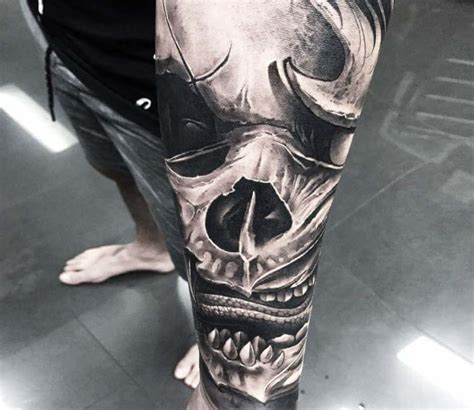 Creepy Skull tattoo by Khail Tattooer | Post 20731