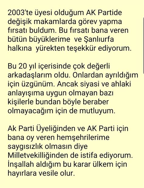 Akp Den Ve Milletvekilli Inden Istifa Eden Ahmet E Ref Fak Baba Yi