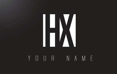 HX Letter Logo With Black and White Negative Space Design. 5074970 Vector Art at Vecteezy