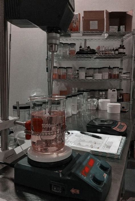 A Table With Some Laboratory Equipment On It