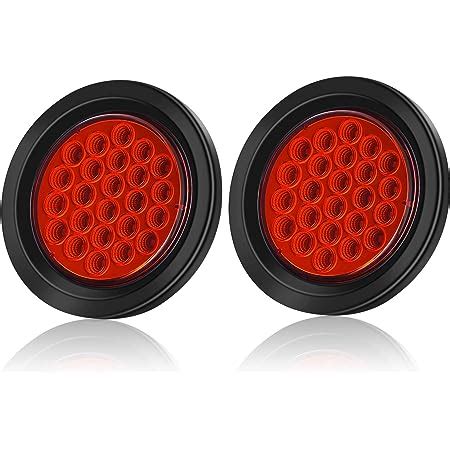 Amazon Partsam Pcs Inch Round Led Trailer Tail Lights Kit Red