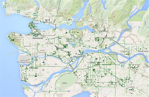 Metro vancouver cycling map - Map of metro vancouver cycling (British ...