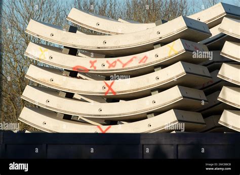 West Ruislip UK 21st January 2023 Tunnel Segments Stored At The HS2