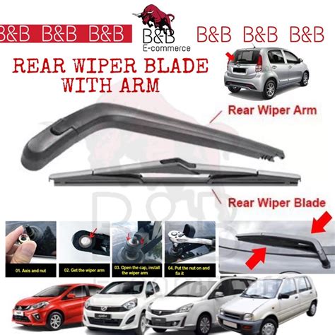 Car Rear Wiper Arm Rear Wiper Blade With Arm For Myvi Viva Kelisa