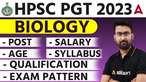 HPSC PGT Vacancy 2023 HPSC PGT Biology Syllabus Exam Pattern