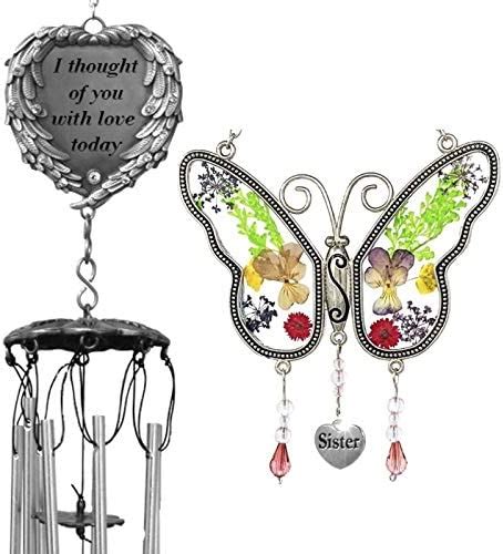 Amazon Banberry Designs Memorial Wind Chime And Sister Butterfly