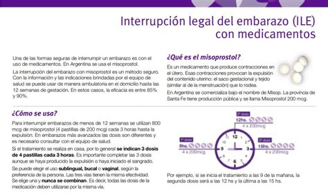 Folleto Interrupción legal del embarazo con medicamentos EL OCTAVO DIA