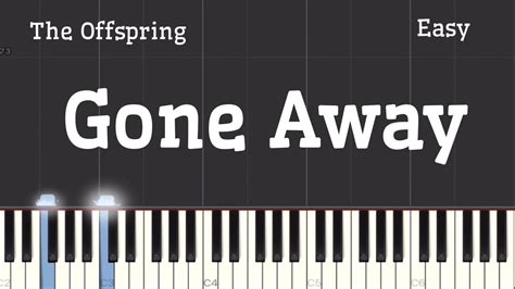 The Offspring Gone Away Piano Tutorial Easy Youtube