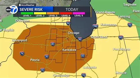 Chicago Weather Area Under Enhanced Risk For Severe Storms Nws Issues Severe Thunderstorm