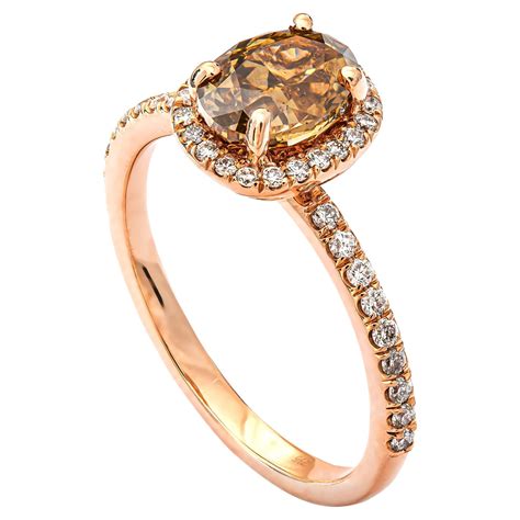 1 01 Ct Natural Fancy Dark Yellow Brown Diamond Ring No Reserve Price