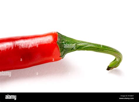 Hot Red Chili Pepper Isolated On White Background Stock Photo Alamy